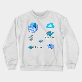 docker sticker set Crewneck Sweatshirt